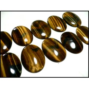 画像: 天然石タイガーアイ　カボション10個セット[Bランク]直径40mm×30mm