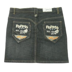 画像: 【アウトレット】NongJoJeans刺繍POPPYsデニムスカート Mサイズ