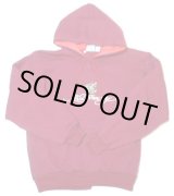 画像: 【アウトレット】裏起毛 鯉刺繍パーカー 赤/Lサイズ 