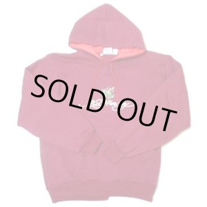 画像: 【アウトレット】裏起毛 鯉刺繍パーカー 赤/Lサイズ 