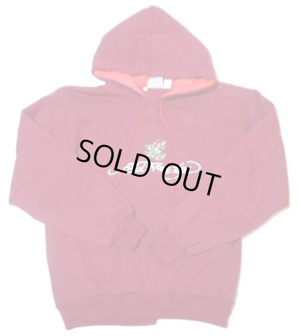 画像1: 【アウトレット】裏起毛 鯉刺繍パーカー 赤/Lサイズ 