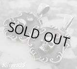 画像: アラベスクシールドスカル ペアペンダント ジルコニア付き