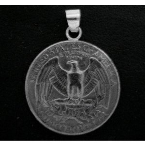 画像: アメリカ２５セントコイン ペンダントA　24mm