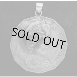 画像: オーストラリア５０セント記念コイン ペンダント　32mm