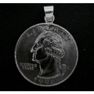 画像: アメリカ２５セントコイン ペンダントB　24mm