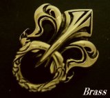 画像: Brass百合の紋章型 ドロップハンドル 