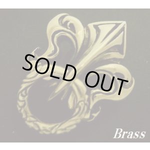 画像: Brass百合の紋章型 ドロップハンドル 