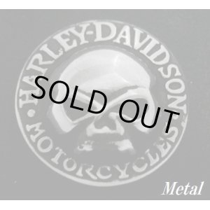 画像: HARLEYスカルメタルコンチョ　直径　31mm 