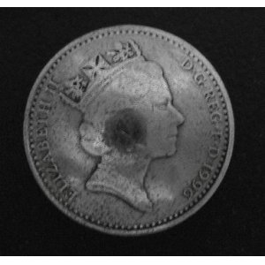 画像: イギリス１０ペンスc　コインコンチョ直径24mm 