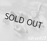 画像: シルバーピアス ジルコニア付ラビット