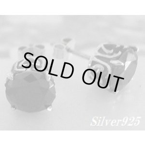 画像: シルバーピアス　ブラックジルコニア付サイドトライバル