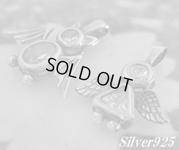 画像1: 天使と悪魔のドール　ペアペンダント　ジルコニア付