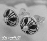 画像: シルバーピアス ラウンドクロス