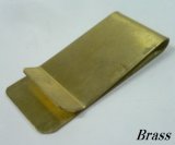 画像: ブラス製　無地 マネークリップ　Lサイズ