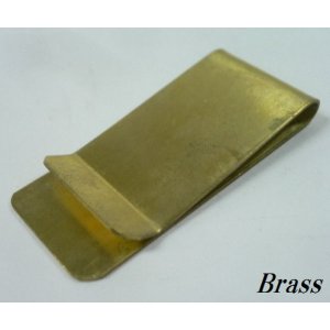 画像: ブラス製　無地 マネークリップ　Lサイズ