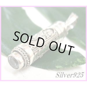 画像: ブルートパーズ付きパフュームケースペンダント