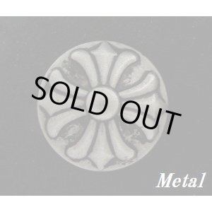 画像: 十字架クロスメタルコンチョ ループ式 直径23mm