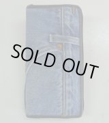 画像: ジーンズリメイクデニム ハンドメイドウォレット ファスナータイプ