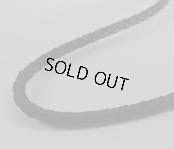 画像1: 合皮編みチェーン[黒]47ｃｍ＋アジャスター7cm