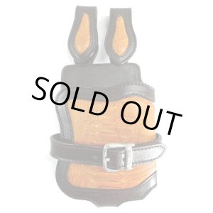 画像: 牛革×オーストリッチ革　ウォレットホルダー ダブルストラップ 