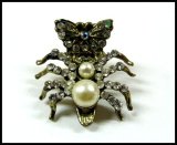 画像: ラインストーン ヘアクリップ 蝶＆蜘蛛typeE