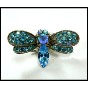 画像: ラインストーン ヘアクリップ とんぼtypeA