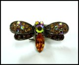 画像: ラインストーン ヘアクリップ とんぼtypeE