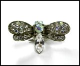 画像: ラインストーン ヘアクリップ とんぼtypeD