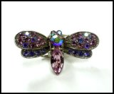 画像: ラインストーン ヘアクリップ とんぼtypeF