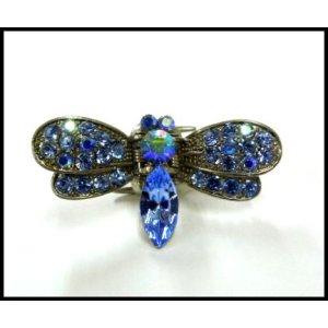 画像: ラインストーン ヘアクリップ とんぼtypeC