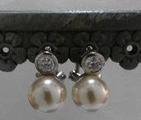 画像: シルバーピアス　淡水パール