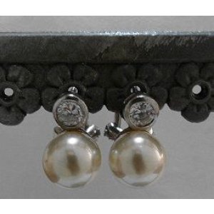 画像: シルバーピアス　淡水パール