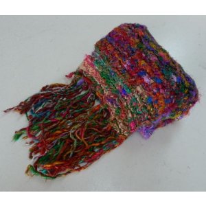 画像: タイ製　ハンドメイドロングシルクマフラーD