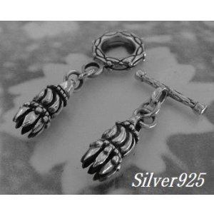 画像: シルバー925エンドパーツ　革紐カシメtype