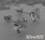 画像: シルバーピアス　ジルコニア7mm