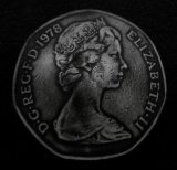 画像: イギリス50ペンス レプリカコイン　メタルコンチョ　直径30mm 