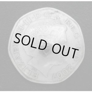 画像: イギリス５０ペンスc コインコンチョ　直径27mm 