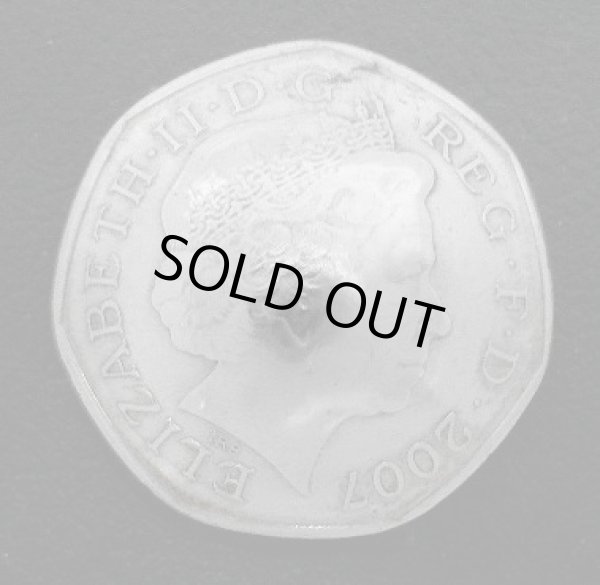 画像1: イギリス５０ペンスc コインコンチョ　直径27mm 