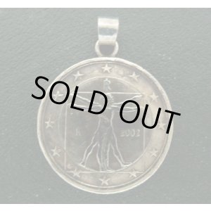 画像: イタリア1ユーロ　コインペンダント　23mm