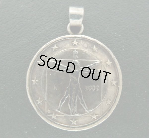 画像1: イタリア1ユーロ　コインペンダント　23mm