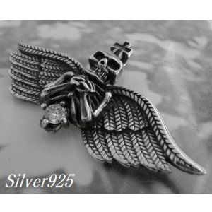 画像: エンジェルスカル　ジルコニア付　トップ 