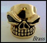 画像: Brassパンチャースカルリング　オニキス眼