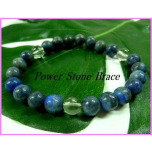 画像: ハウライトラピス8mm　天然石ブレス サイズS/M/L