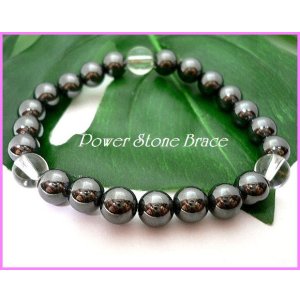 画像: 磁気ヘマタイト8mm　天然石ブレス　サイズS/M/L