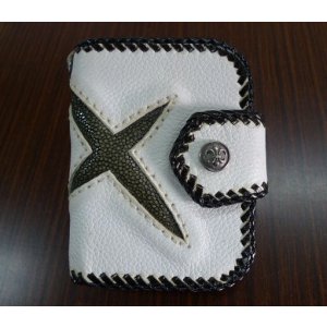 画像: 牛革×エイ革スティングレイmix　レザーウォレット
