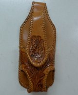 画像: 牛革カービングウォレットホルダー　ヌメ