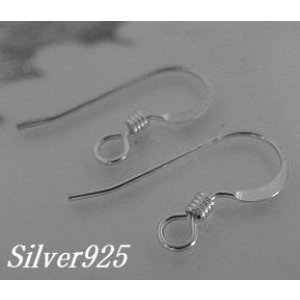 画像: シルバー925製ピアス用フックパーツ2個セット
