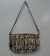 画像: 牛革×馬毛パッチワークゼブラ柄ハンドバッグ