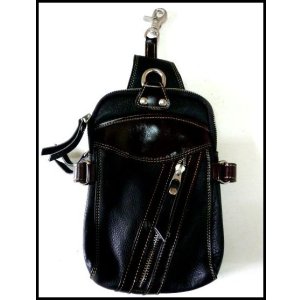 画像: 牛革Wポケットメディスンバッグ　ファスナー