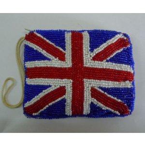 画像: ハンドメイドビーズ コンケース イギリス国旗